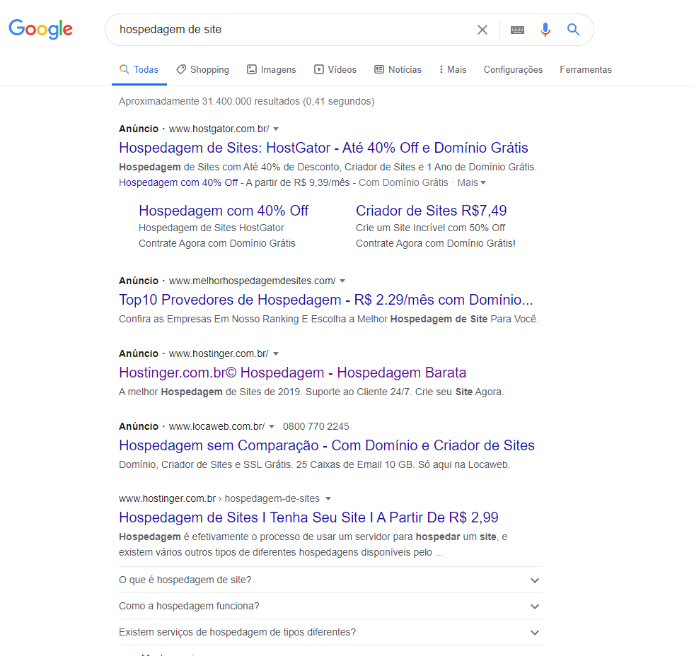 busca no Google